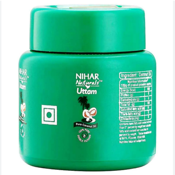 Nihar Naturals Coconut Oil Jar 175ml + Nihar Coconut Oil 35ml Free